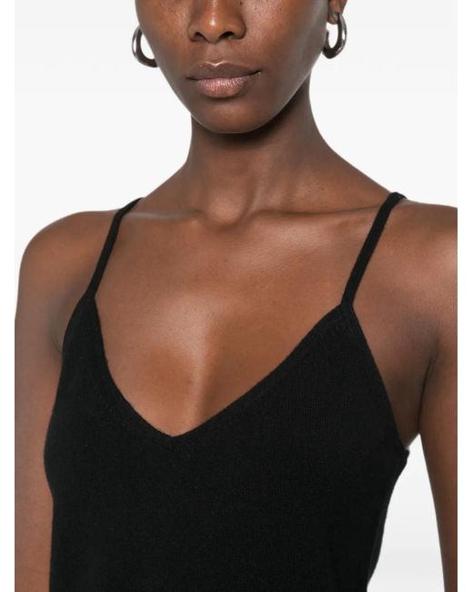Bompard Black V-Neck Spaghetti-Strap Tank Top