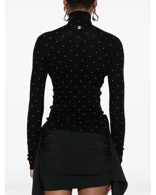 Rabanne Black Stud-Embellished Jumper