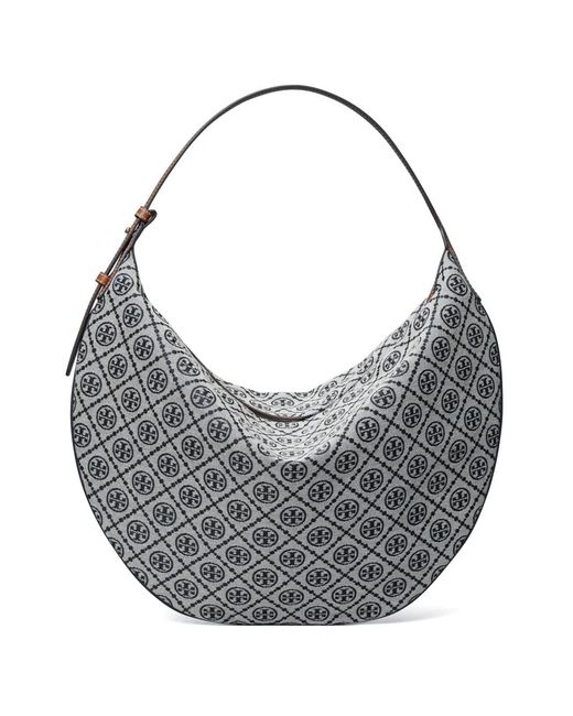 Tory Burch Gray Tasche Mit Monogrammmuster