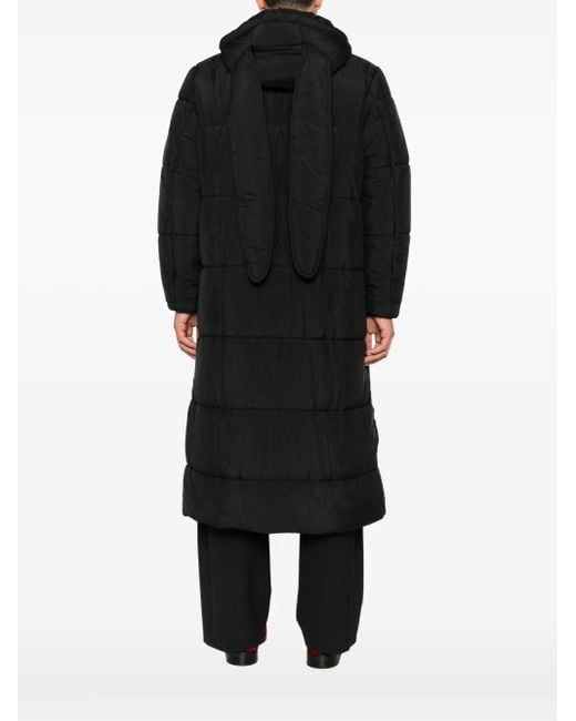 Charles Jeffrey Black Bunny Ears Padded Coat