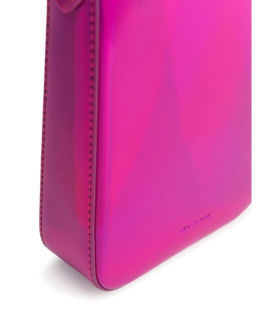 By Far Pink Note Iridescent-effect Crossbody Bag