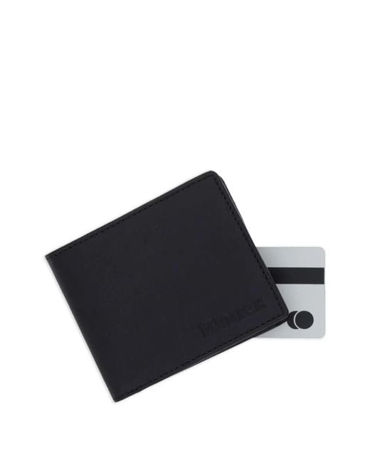 Blauer Black Leather Bi-Fold Wallet for men