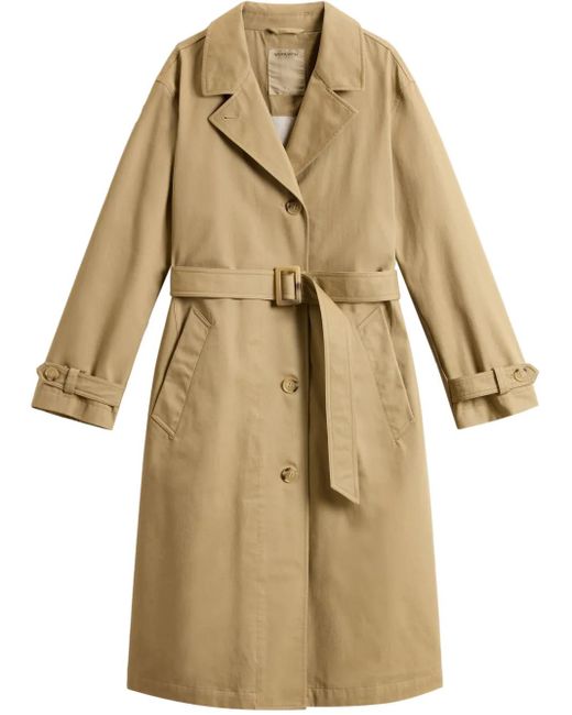 Woolrich Natural Cotton Trench Coat