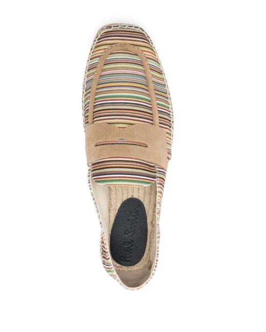 Paul Smith Natural Striped Canvas Espadrilles for men