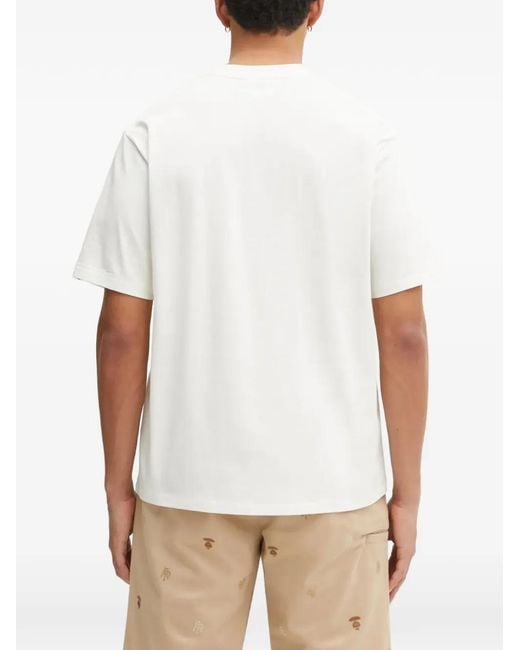 A Bathing Ape White Palm Tree Camo Logo-Print T-Shirt for men