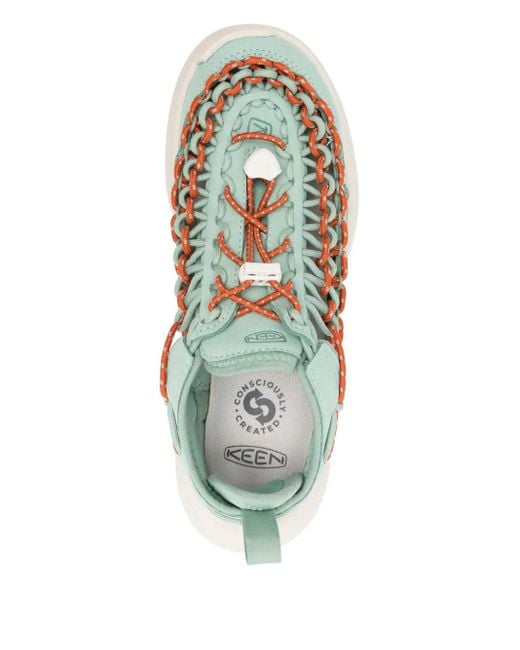 Keen White Uneek Woven-Detail Sneakers