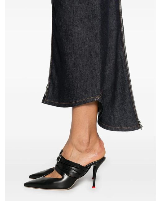 Coperni Black Denim Maxi Skirt