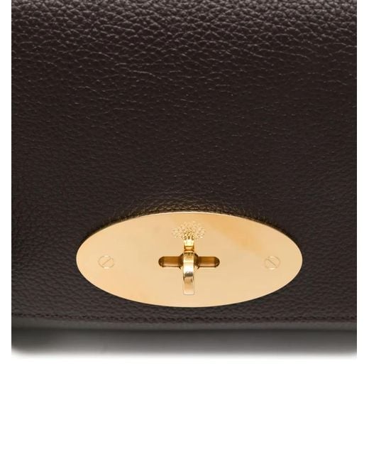 Mulberry Gray Small Lily Leather Shoulder Bag