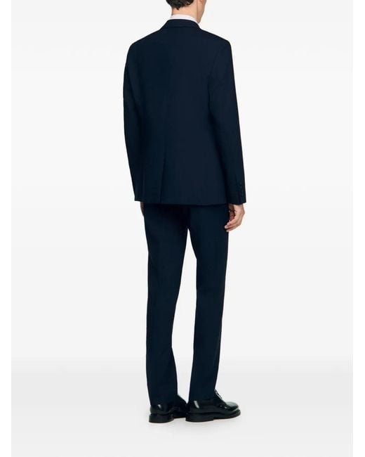 Sandro Black Wool Suit Jacket for men
