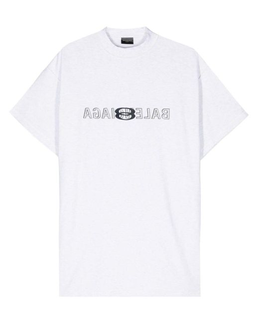 Balenciaga Katoenen T-shirt Met Gemêleerd-effect in het White
