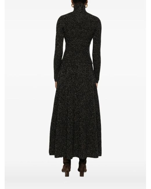 Max Mara Geribbelde Coltrui in het Black