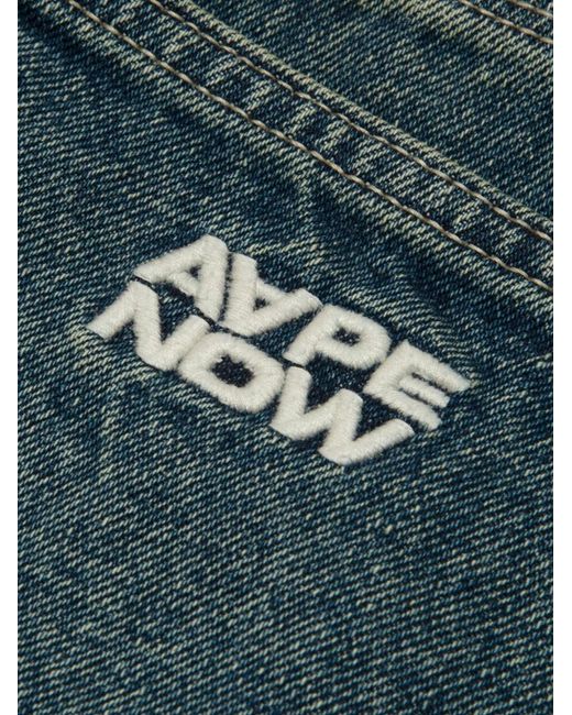 Aape By A Bathing Ape Green Moonface Jeans for men