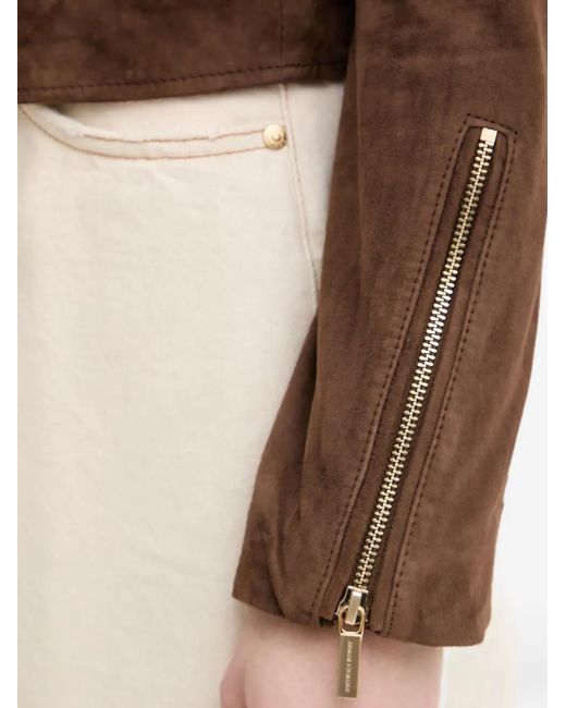 ARMANI EXCHANGE Brown Suede Biker Jacket