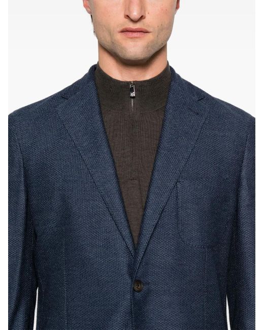 Corneliani Blue Textured Blazer for men