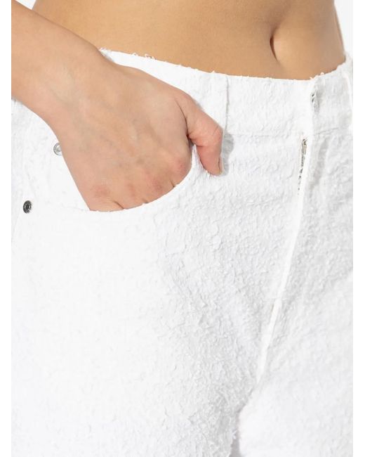 Stella McCartney White Textured Shorts