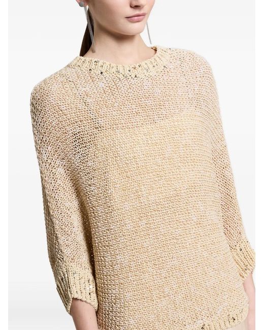 Pull À Sequins Peserico en coloris Natural