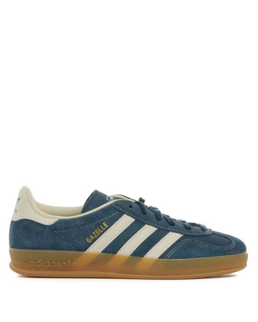 Adidas Blue Gazelle Indoor Three-Stripe Sneakers for men