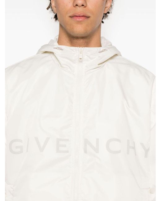 Givenchy White Logo-print Windbreaker for men