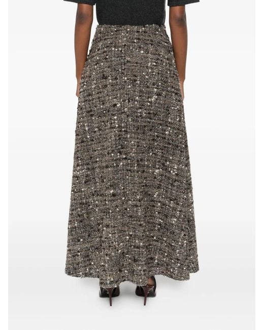 Giambattista Valli ツイード ブークレ スカート Brown
