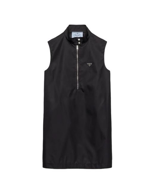 Prada Black Re-Nylon Mini Dress