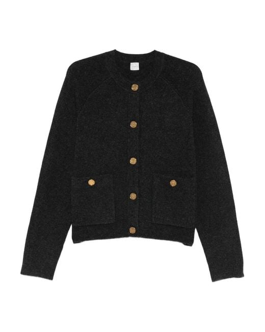 Totême Black Wool Cardigan