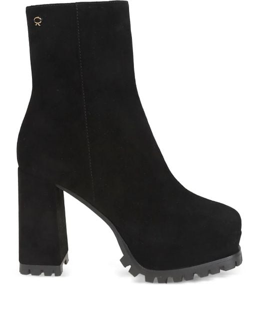 Gianvito Rossi Black Harlem Stiefeletten mit Plateau 105mm