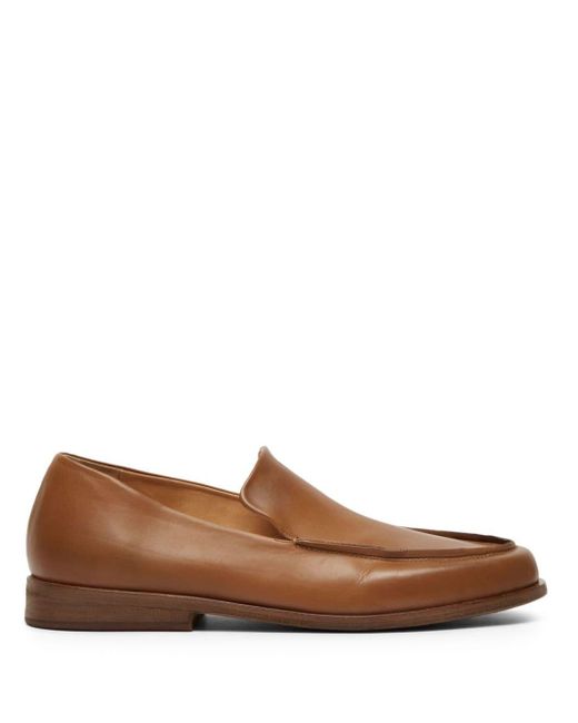 Marsèll Brown Round-toe Leather Loafers for men
