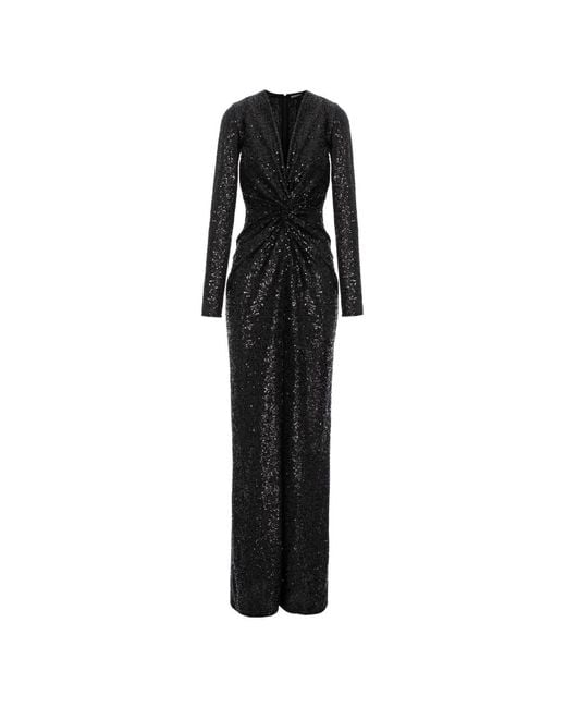 ROSERRY Black Scarlett Sequin-Embellished Maxi Dress
