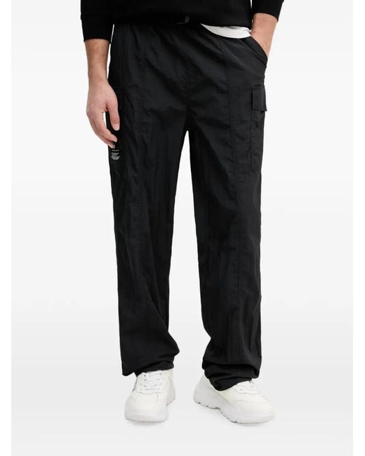 Alpha Industries Black Side-Pocket Track Pants for men