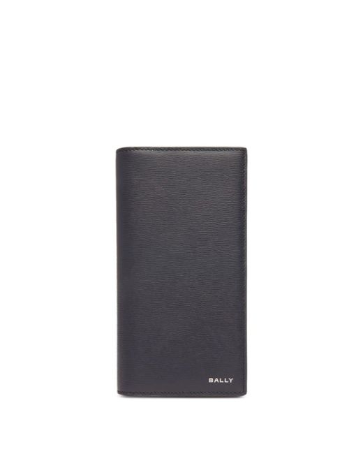 Bally Gray Logo-stamp Leather Wallet for men