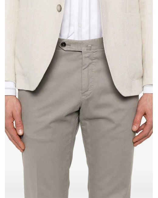 PT Torino Gray Slim-Fit Trousers for men