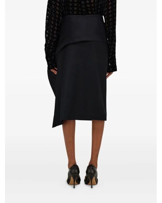 Ferragamo Black Asymmetric Skirt