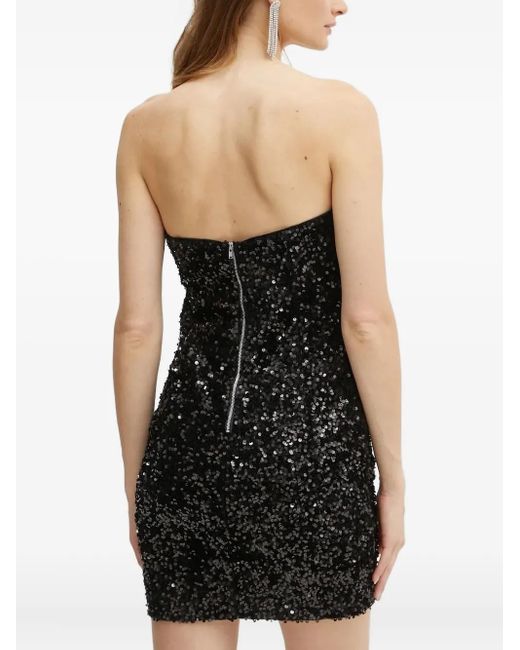 Bardot Black Sequinned Mini Dress