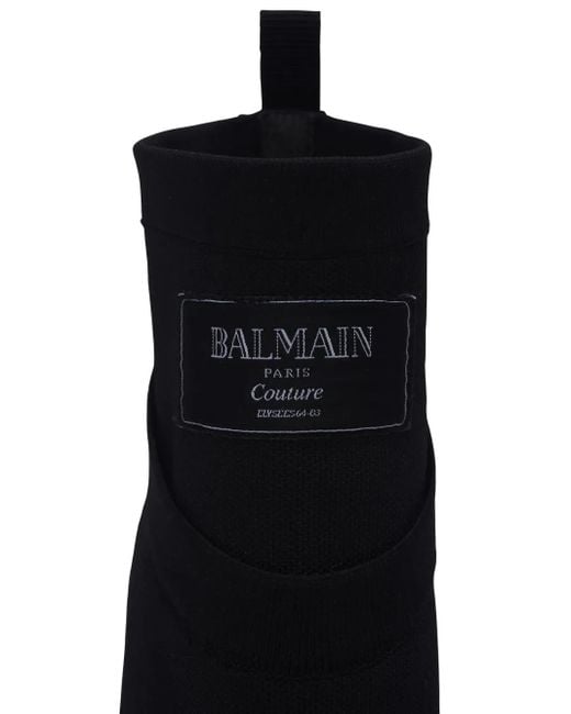 Balmain Black Stiefel Mit Logo-Detail