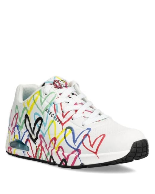 Skechers White X James Goldcrown Uno Lite -Spread The Love Low-Top Sneakers
