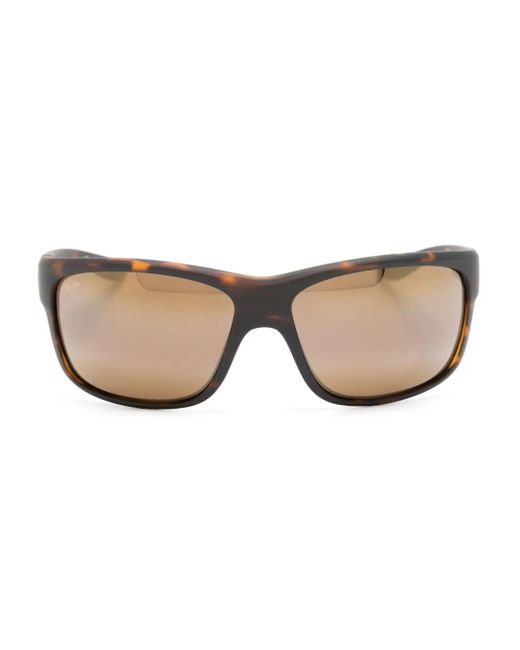 Maui Jim Natural Tortoiseshell Rectangle-Frame Sunglasses for men