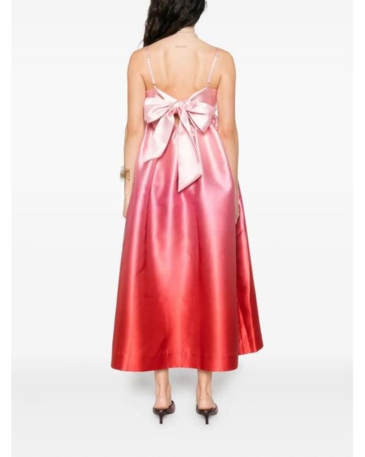 ALÉMAIS Pink Inez Ombré Midi Dress