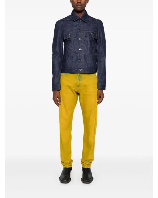 Rick Owens Blue Classic Denim Button-Front Jacket for men