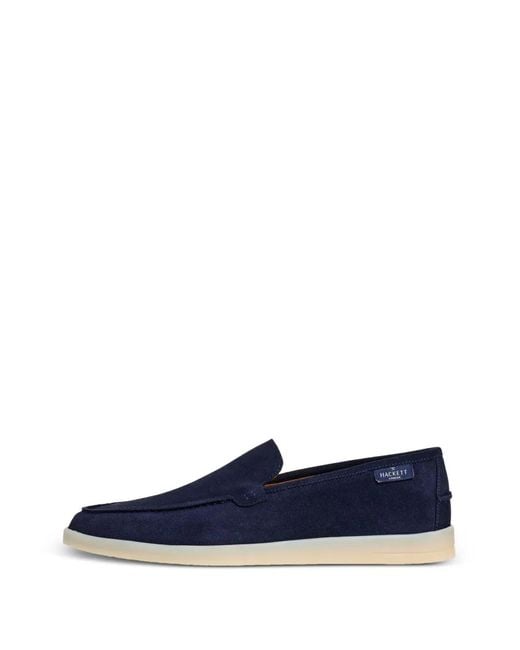 Hackett Blue Martins Suede Loafers for men