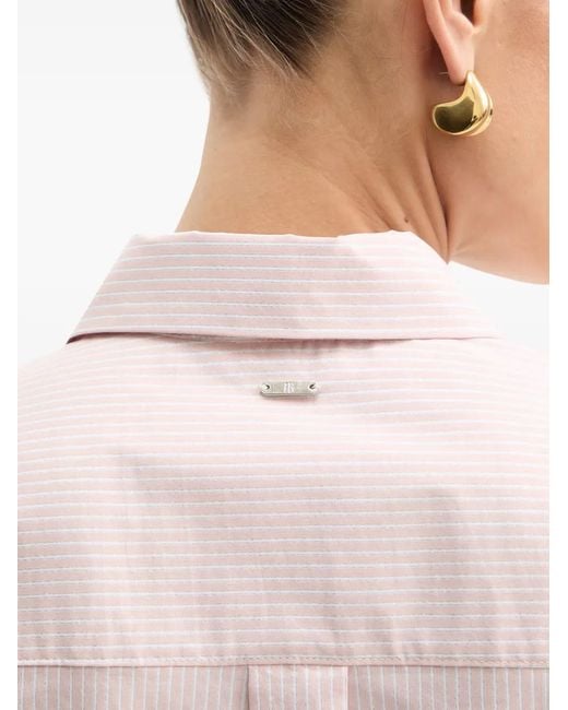 Fracomina Pink Striped Pocket Shirt