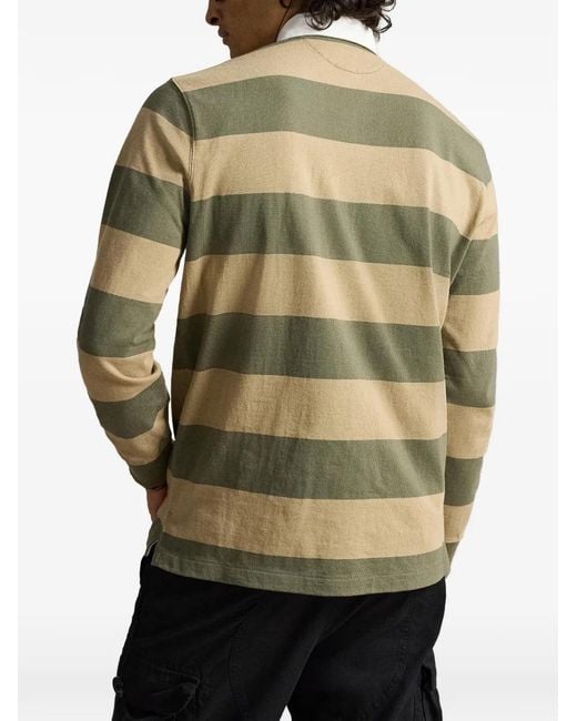 Polo Ralph Lauren Green Polo En Coton À Rayures for men