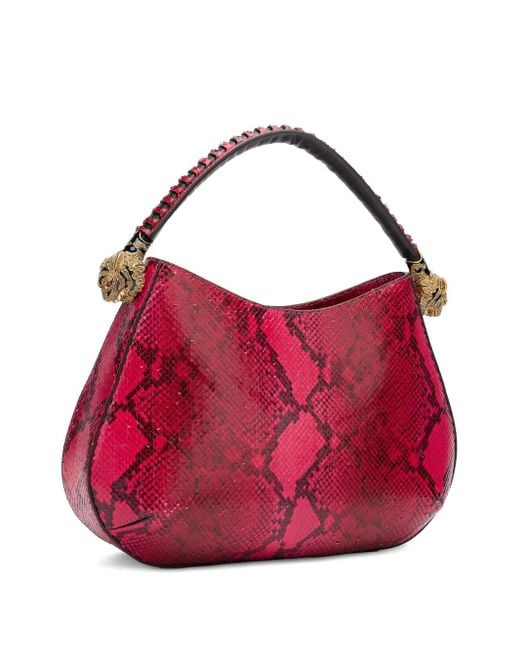 Roberto Cavalli Red Leather Shoulder Bag