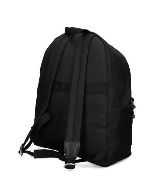 Love Moschino Black Logo-Plaque Backpack