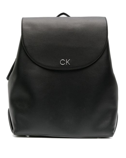 Calvin Klein Logo-plaque Laptop Backback Black
