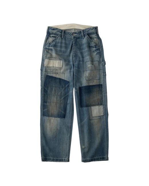Jean À Design Patchwork Universal Overall pour homme en coloris Blue