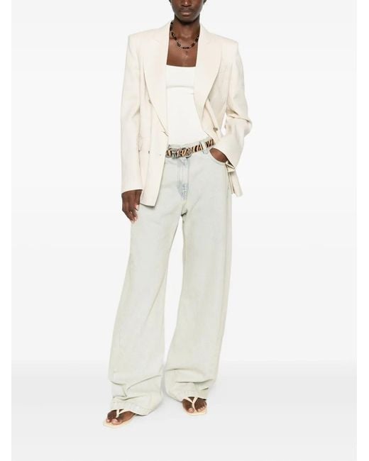 Etro Natural Double-Breasted Blazer