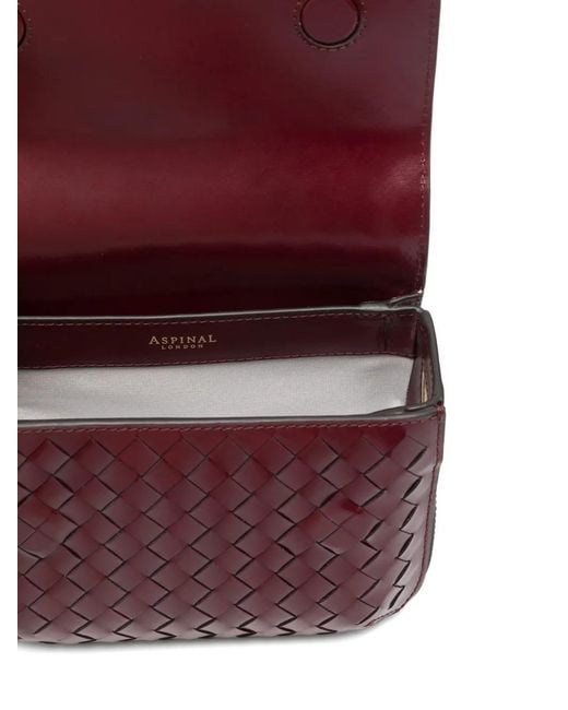 Aspinal Purple Ella Leather Mini Bag