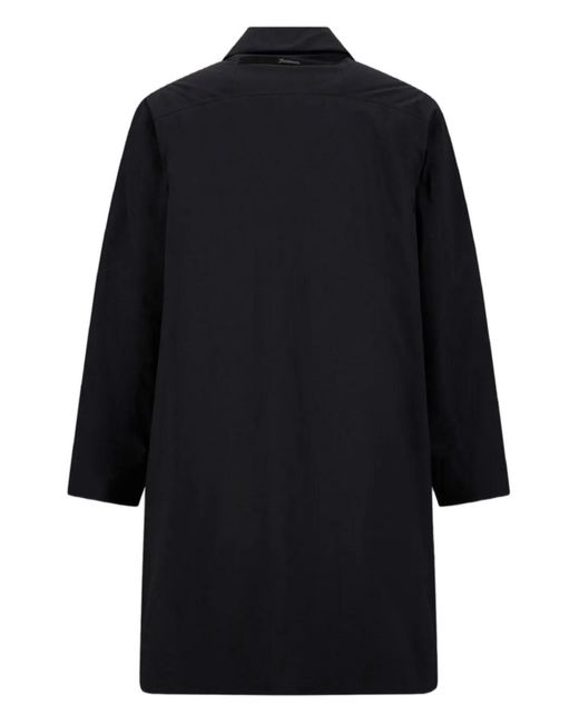 Herno Blue Single-Breasted Coat for men