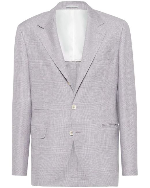 Brunello Cucinelli Sakko Mit Prince Of Wales-Karo in Purple für Herren