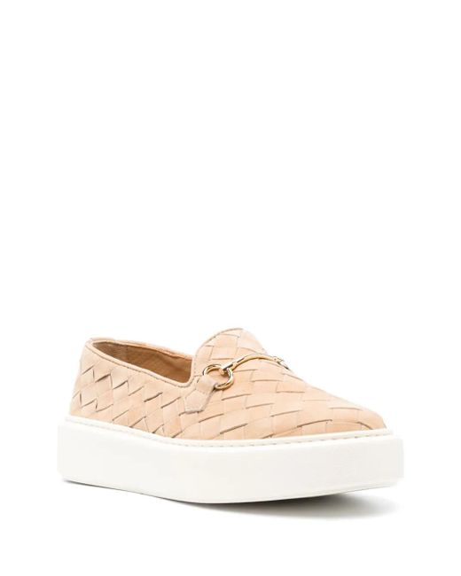 Henderson Natural Tina Braided Suede Loafers